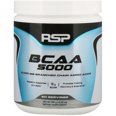RSP Nutrition, BCAA 5000, Unflavored, 5,000 mg, 10.58 oz (300 g) (Discontinued Item)