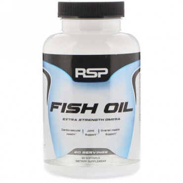 RSP Nutrition, フィッシュオイル、エクストラ ストロング、オメガ、ソフトジェル60個 (Discontinued Item)