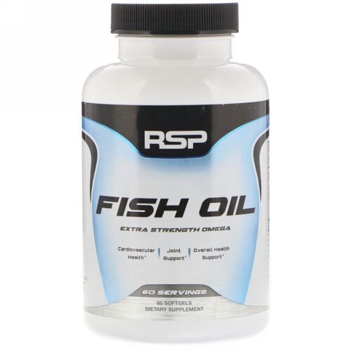RSP Nutrition, フィッシュオイル、エクストラ ストロング、オメガ、ソフトジェル60個 (Discontinued Item)