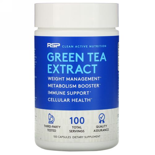 RSP Nutrition, Green Tea Extract, 500 mg, 100 Capsules (Discontinued Item)