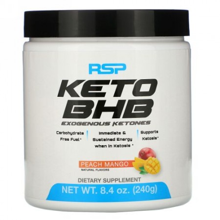 RSP Nutrition, ケトBHB、ピーチマンゴー、240g（8.4oz）
