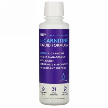 RSP Nutrition, L-カルニチン、ベリー、3,000mg、473ml（16液量オンス）