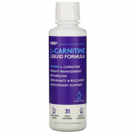RSP Nutrition, L-カルニチン、ベリー、3,000mg、473ml（16液量オンス）