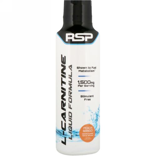 RSP Nutrition, L-Carnitine, Peach Mango, 1,500 mg, 16 fl oz (473 ml) (Discontinued Item)