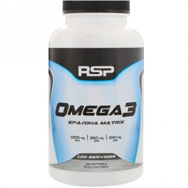 RSP Nutrition, オメガ3、ソフトゲル200個 (Discontinued Item)