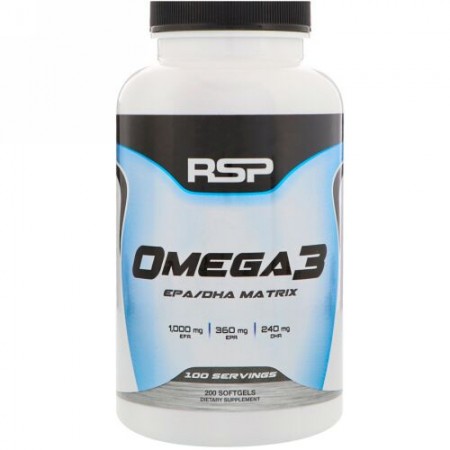 RSP Nutrition, オメガ3、ソフトゲル200個 (Discontinued Item)