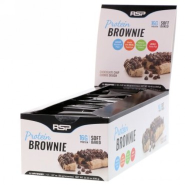 RSP Nutrition, プロテインブラウニー、チョコレートチップクッキー生地、ブラウニー、各1.87 oz (53 g) (Discontinued Item)