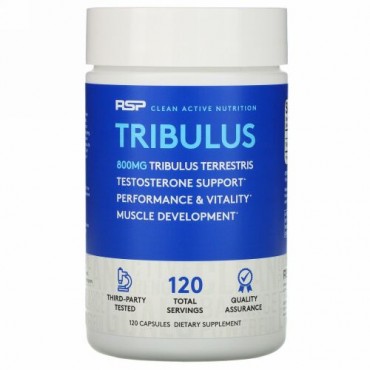 RSP Nutrition, Tribulus Terrestris（トリビュラステレストリス）、ホルモン最適化、カプセル120粒