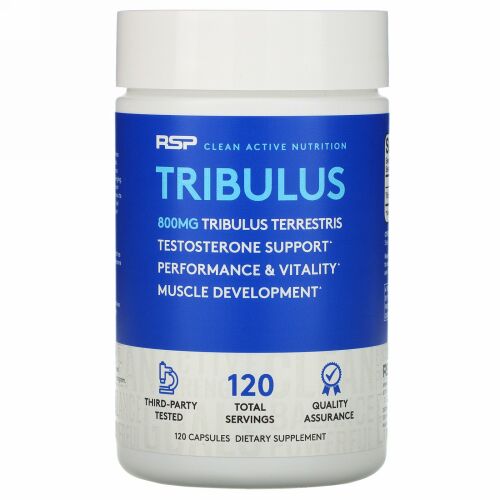 RSP Nutrition, Tribulus Terrestris（トリビュラステレストリス）、ホルモン最適化、カプセル120粒