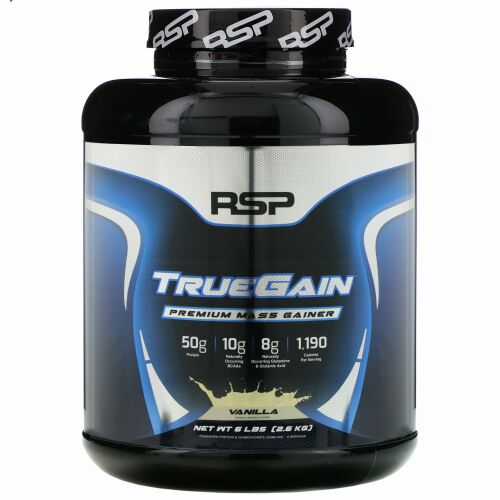 RSP Nutrition, TrueGain Premium Mass Gainer, Vanilla, 6 lbs (2.6 kg)