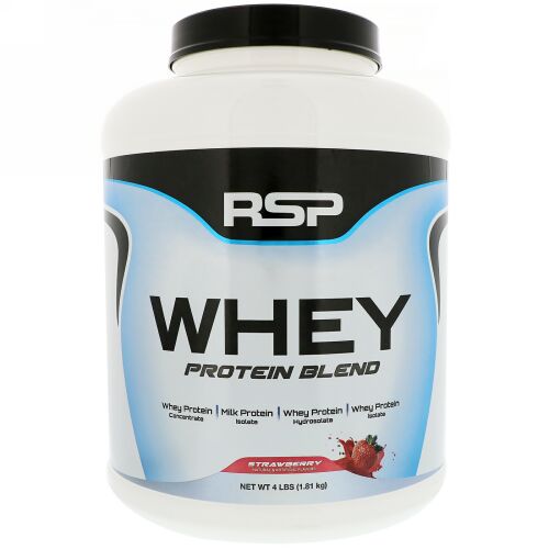 RSP Nutrition, ホエイタンパク質ブレンド、ストロベリー、1.81 kg（4ポンド） (Discontinued Item)