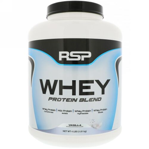 RSP Nutrition, ホエイタンパク質ブレンド、バニラ、1.81 kg（4 lbs） (Discontinued Item)
