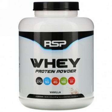 RSP Nutrition, ホエイタンパク質パウダー、バニラ、2.09kg（4.6lbs）