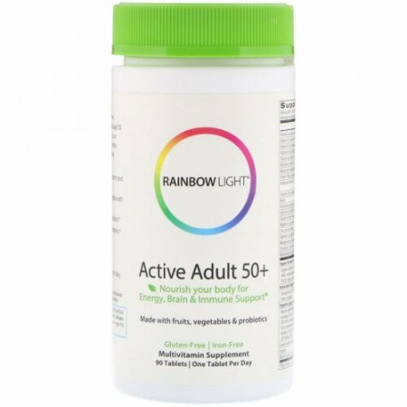 Rainbow Light, アクティブアダルト50+、90錠
