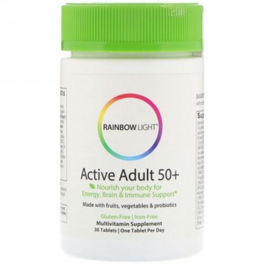Rainbow Light, アクティブアダルト 50+、30錠 (Discontinued Item)