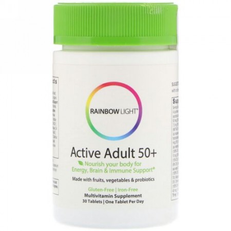 Rainbow Light, アクティブアダルト 50+、30錠 (Discontinued Item)