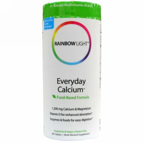 Rainbow Light, Everyday Calcium、食品ベースフォーミュラ、 240 錠 (Discontinued Item)