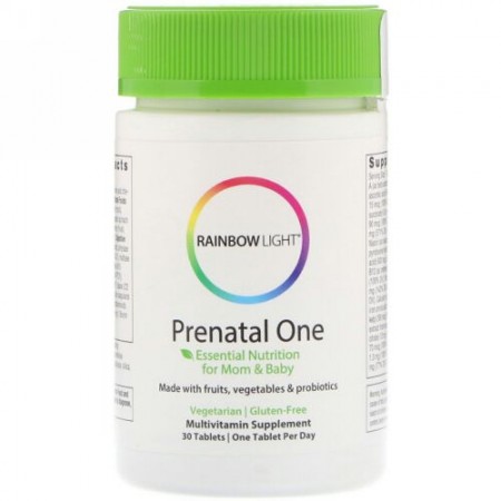 Rainbow Light, たった一度だけ, 出生前のもの, 食品ベースのマルチビタミン, 30錠 (Discontinued Item)