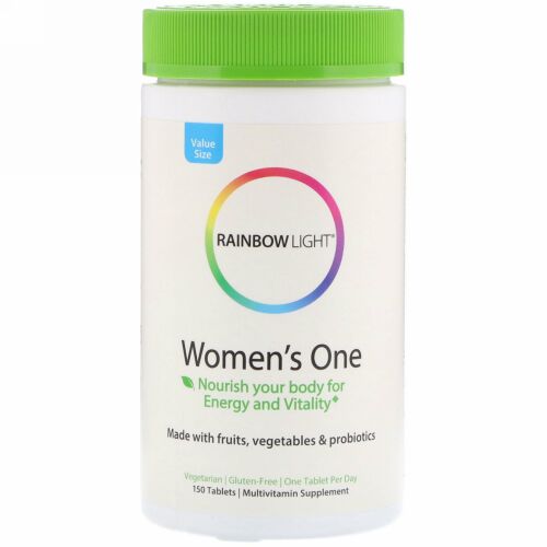 Rainbow Light, ジャスト･ワンス、女性用、食品ベースのマルチビタミン、150タブレット