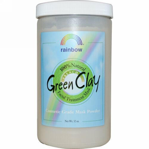 Rainbow Research, フレンチ・グリーンクレイ, フェイシャルトリートメントマスクパウダー, 32 オンス (Discontinued Item)