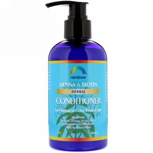 Rainbow Research, ヘナ＆ビオチン・ハーバルコンディショナー、8 fl oz (240 ml)