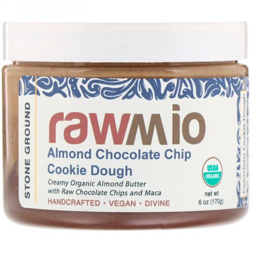 Rawmio, アーモンド チョコレートチップ クッキードウ、マカ入り、6 oz (170 g) (Discontinued Item)