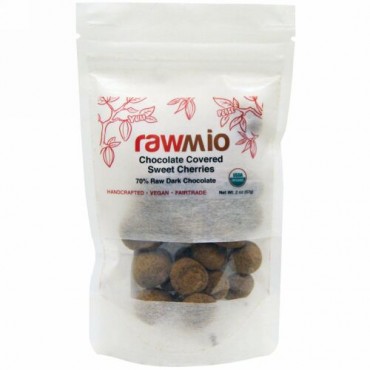Rawmio, チョコレートカバースイートチェリー、 2 oz (57 g) (Discontinued Item)