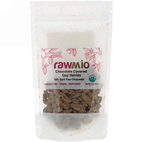 Rawmio, Organic Chocolate Covered Goji Berries,  2 oz (57 g) (Discontinued Item)