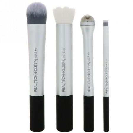 Real Techniques by Samantha Chapman, プレップ+プライムセット、4点セット (Discontinued Item)