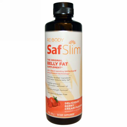 Rebody Safslim, お腹の脂肪を減らす独創的サプリメント（The Original Belly Fat Supplement）, 美味しいベリークリーム融合物, 16オンス（454 g） (Discontinued Item)