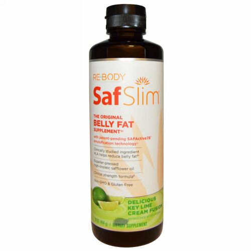 Rebody Safslim, お腹の脂肪を減らす独創的サプリメント（The Original Belly Fat Supplement）, 美味しいキーライムクリーム融合物, 16オンス（454 g） (Discontinued Item)