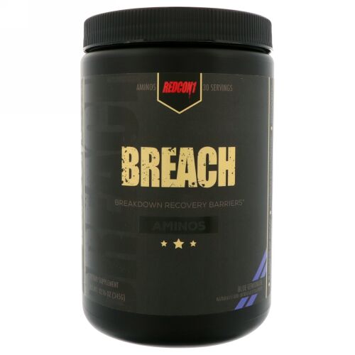 Redcon1, ブリーチ、アミノ、ブルーレモネード、12.16 oz (345 g) (Discontinued Item)
