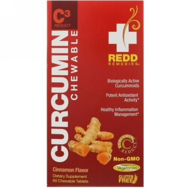 Redd Remedies, Curcumin C3 Reduct, 60 Chewable Tablets (Discontinued Item)