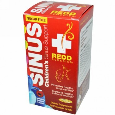 Redd Remedies, Sinus, Children's Sinus Supports, Natural Cherry Flavor, 60 Chewable Tablets (Discontinued Item)