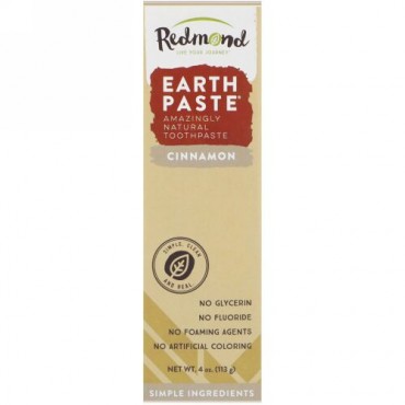 Redmond Trading Company, アースペースト（Earthpaste）, 驚くほど自然な歯磨き, シナモン, 4オンス (113 g) (Discontinued Item)