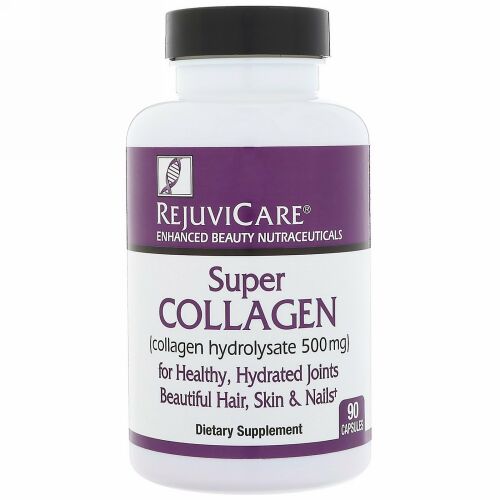Rejuvicare, スーパーコラーゲン、コラーゲンペプチド、500 mg、90錠