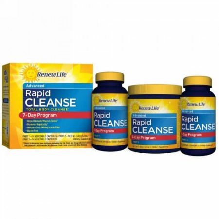 Renew Life, Advanced, Rapid Cleanse, 7-Day Program, 3-Part Program (Discontinued Item)