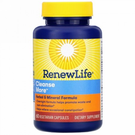 Renew Life, Cleanse More（クレンズモア）、植物性カプセル60粒