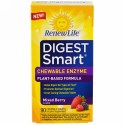 Renew Life, ダイジェスト スマート、チュアブル エンザイム、ミックスベリー、90チュアブル錠 (Discontinued Item)