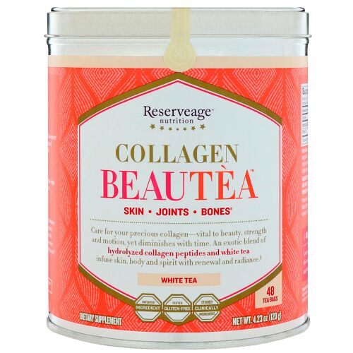 ReserveAge Nutrition, コラーゲンビューティー、パイチャ（白茶）、ティーバッグ48個 (Discontinued Item)