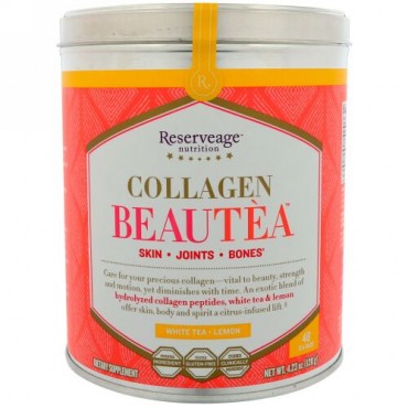 ReserveAge Nutrition, Collagen Beautea, White Tea + Lemon Flavor, 48 Tea Bags (Discontinued Item)