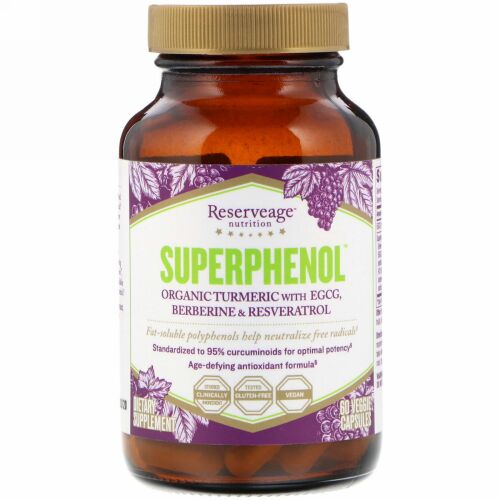 ReserveAge Nutrition, スーパーフェノール、植物性カプセル60粒 (Discontinued Item)