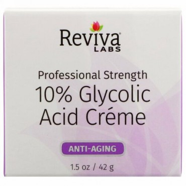 Reviva Labs, 10％グリコール酸クリーム、エイジングケア、42g（1.5oz）