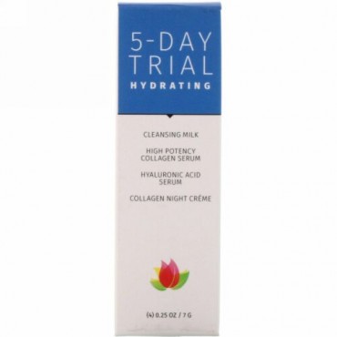 Reviva Labs, 5-Day Trial, Hydrating, 4 Piece Kit, 0.25 oz (7 g) Each