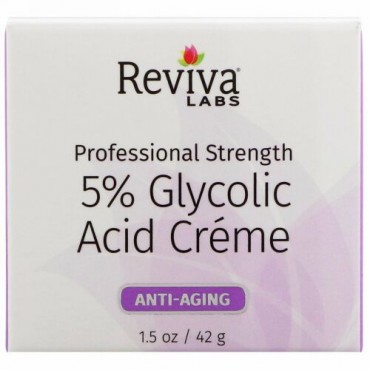 Reviva Labs, 5%グリコール酸クリーム、エイジングケア、1.5オンス (42 g) (Discontinued Item)