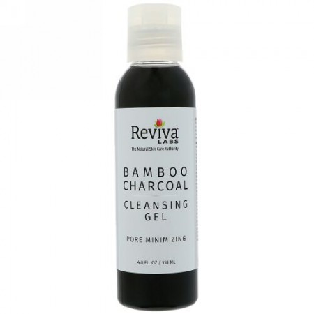 Reviva Labs, Bamboo Charcoal Cleansing Gel, Pore Minimizing, 4 fl oz (118 ml) (Discontinued Item)