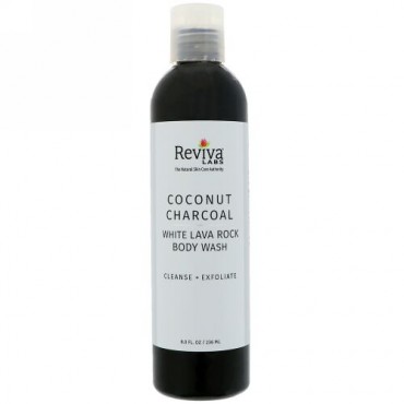 Reviva Labs, ココナッツチャーコールホワイトラバロックボディウォッシュ、236 ml（8 fl oz） (Discontinued Item)
