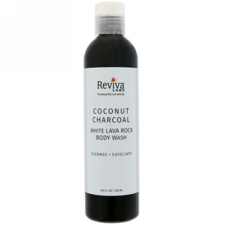 Reviva Labs, ココナッツチャーコールホワイトラバロックボディウォッシュ、236 ml（8 fl oz） (Discontinued Item)