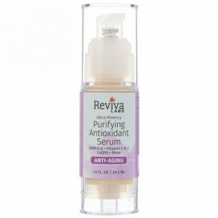 Reviva Labs, ピュリファイング・アンチオキシダント・セラム、1 fl oz (29.5 ml) (Discontinued Item)