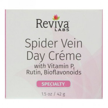 Reviva Labs, くも状静脈用デイクリーム、1.5 oz (42 g) (Discontinued Item)